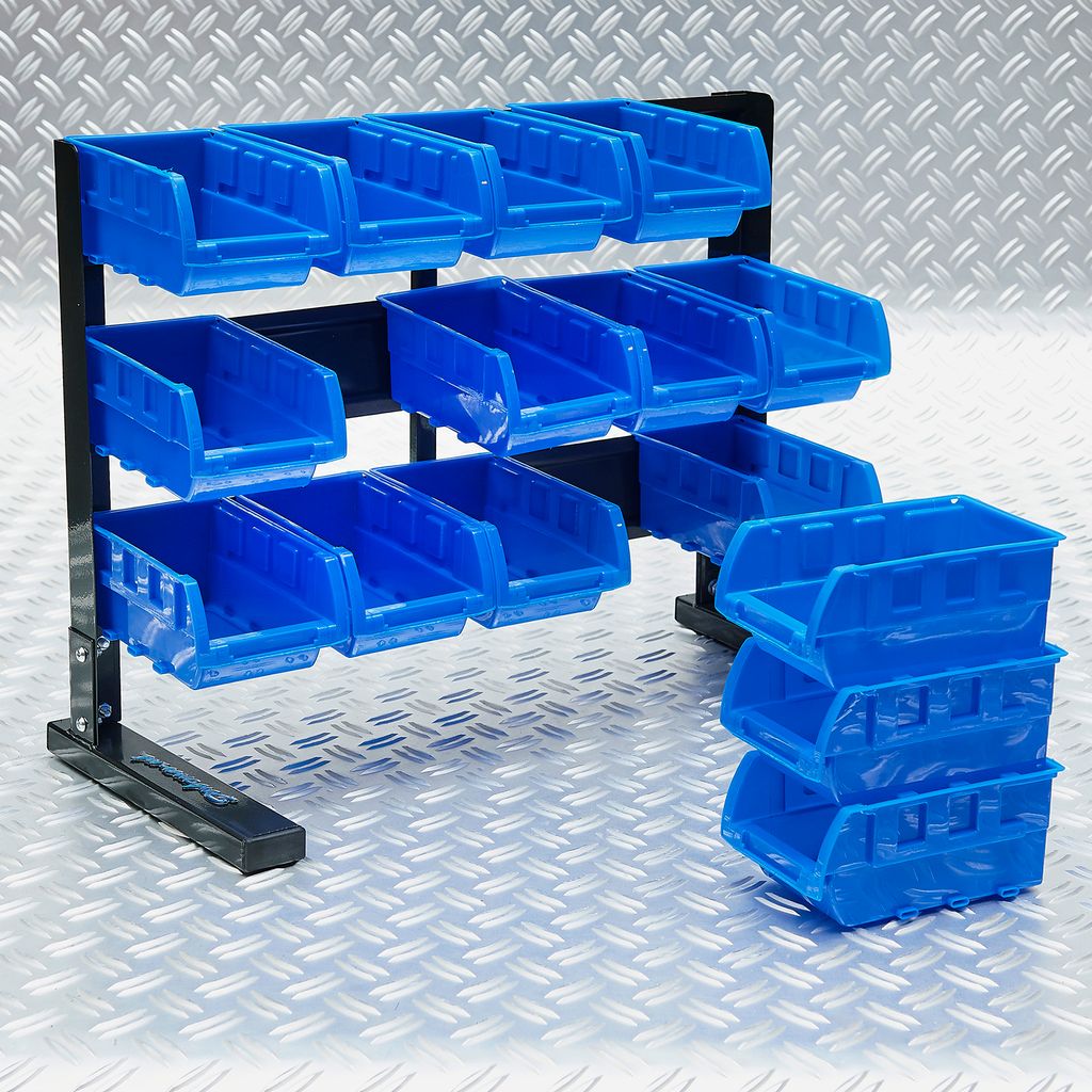 Regal mit 15 Lagerboxen