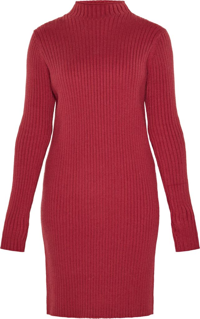 Kawai Damen Kleid - kirschrot, XL/XXL
