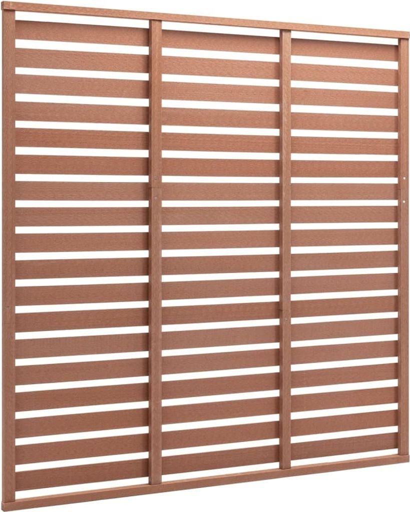 vidaXL Panneau de clôture WPC 180x180 cm Marron Image du produit 