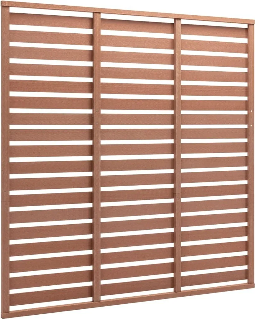 Panneau de clôture WPC 180x180 cm Marron résistant aux intempéries