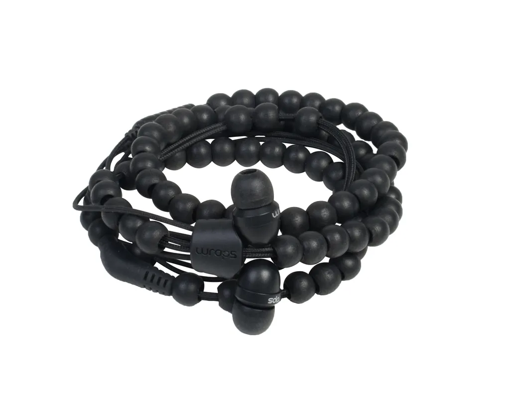 Idea Regalo Originale: Cuffie Wraps WRAPSWBLK-V15M Legno Ebano