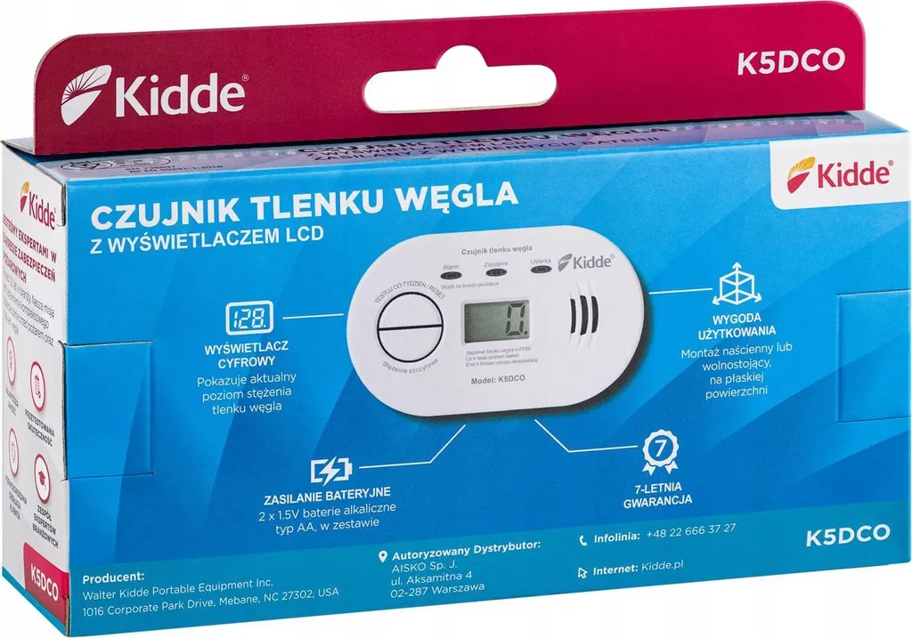 Détecteur de monoxyde de carbone K5Dco Kidde avec affichage digital - 21