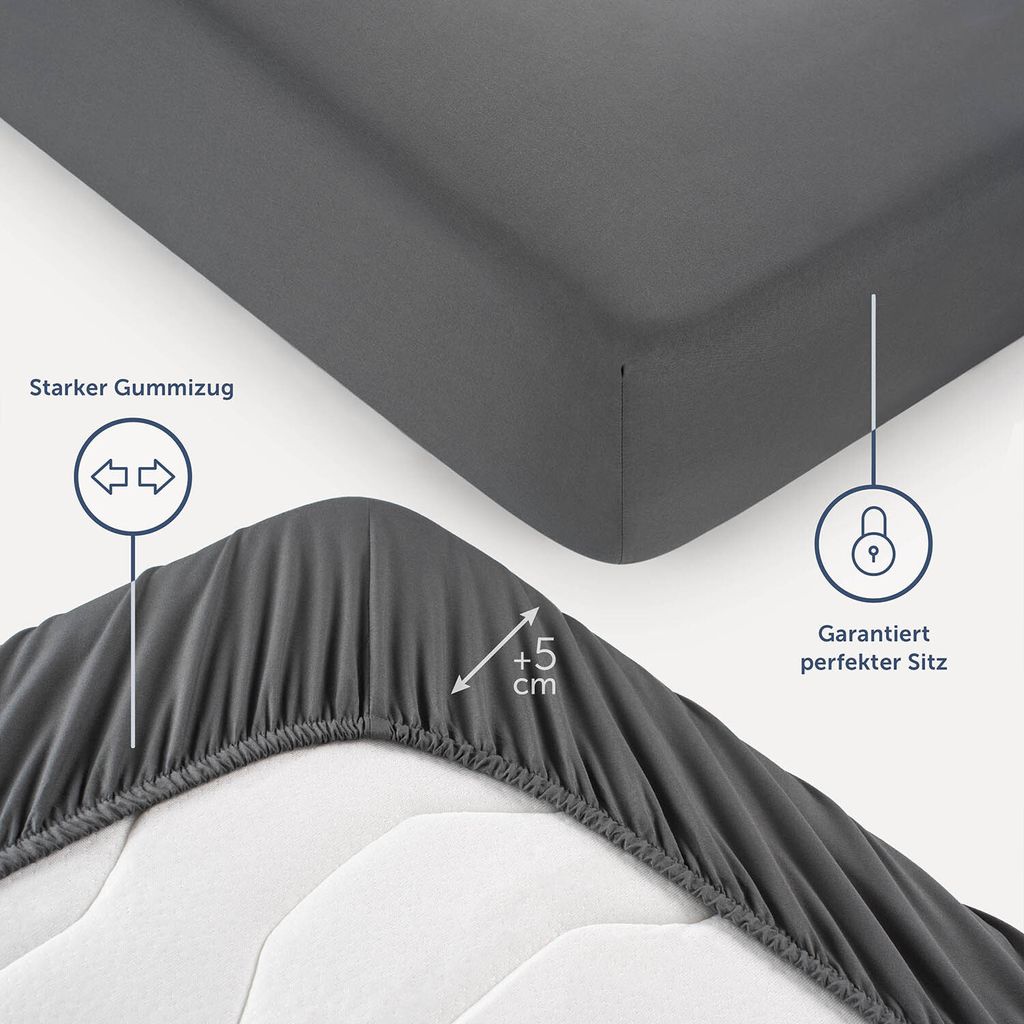 Blumtal Basics Mikrofaser Spannbettlaken 100x200cm - Produktbild 3