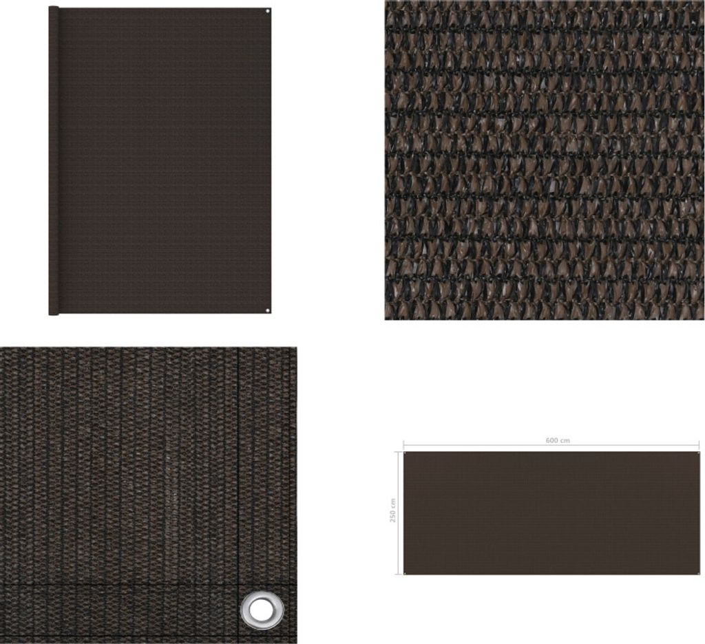 vidaXL Zeltteppich 250x600 cm Braun - Zeltteppich - Zeltteppiche - Campingteppich - Campingteppiche