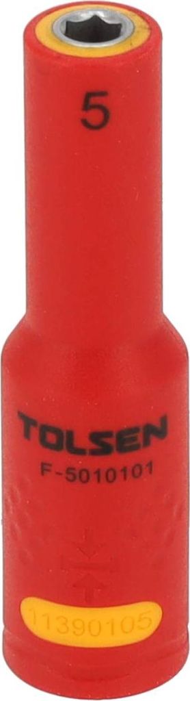 VDE-isolierter 1/4" langer Steckschlüssel Sechskant 5 mm - Maxami