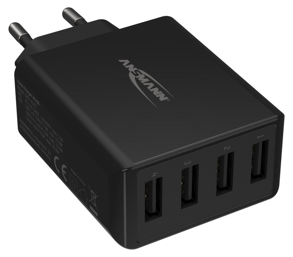 ANSMANN USB Ladegerät 30 W mit USB Schnellladung Produktbild 