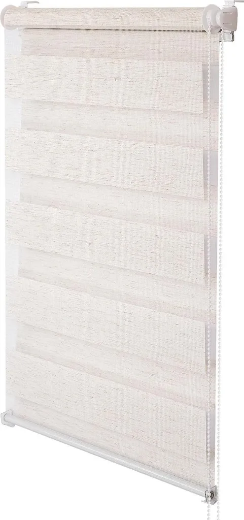 Store Enrouleur Jour Nuit Blanc 61x122 cm avec Chaîne de Traction