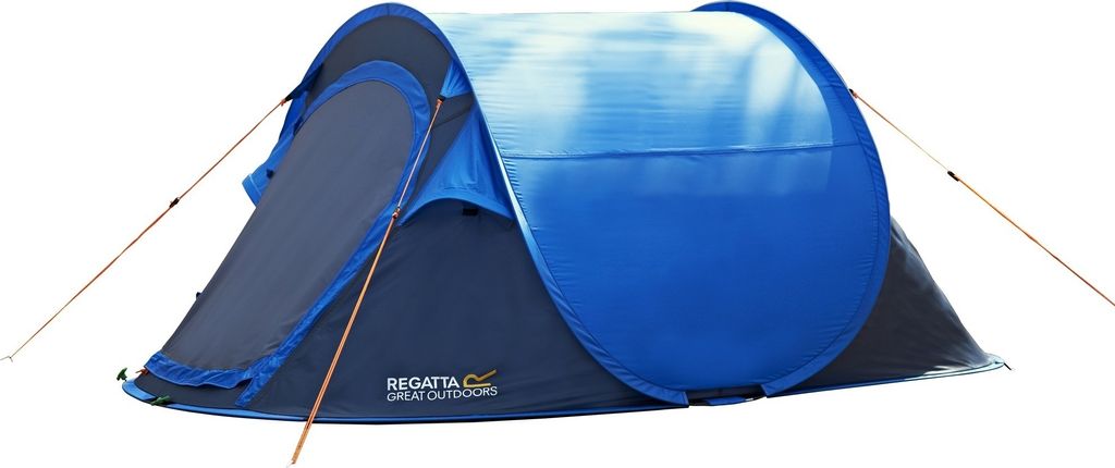 Regatta Great Outdoors Malawi Pop-Up-Zelt für zwei Personen RG495 (Einheitsgröße) (Blau/Grau)