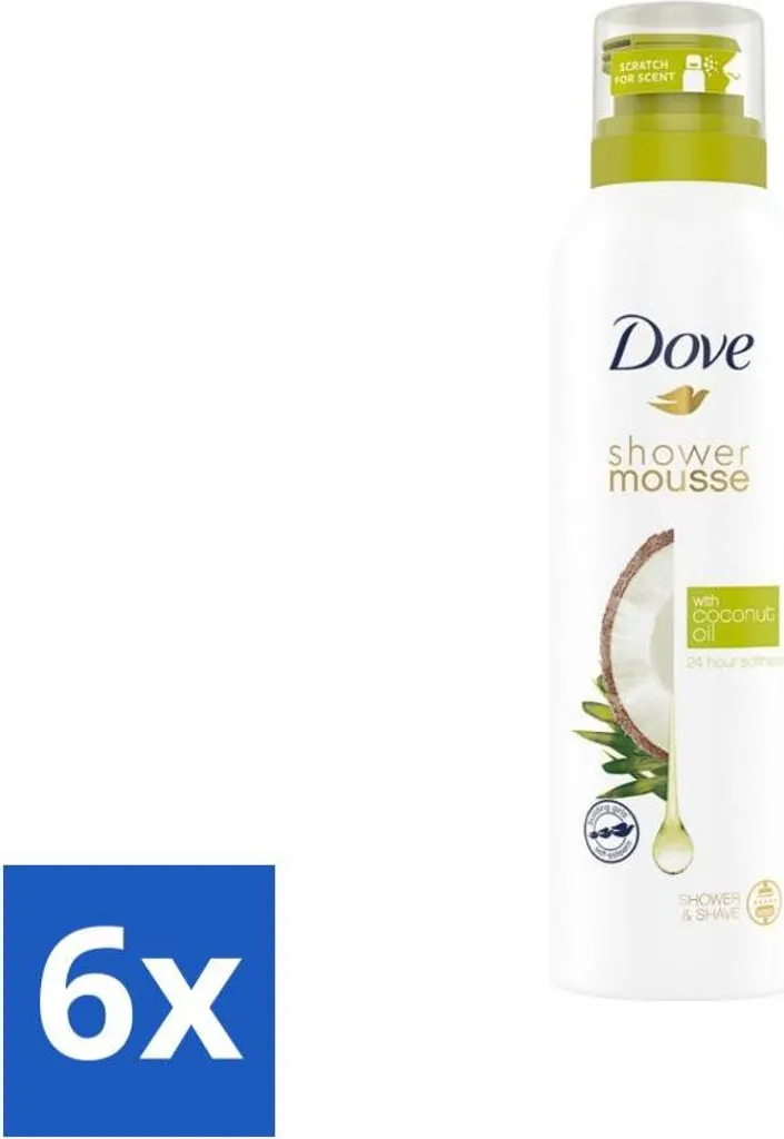 Mousse Douche Dove Coco Pack de 6 - Hygiène Quotidienne Peau Douce