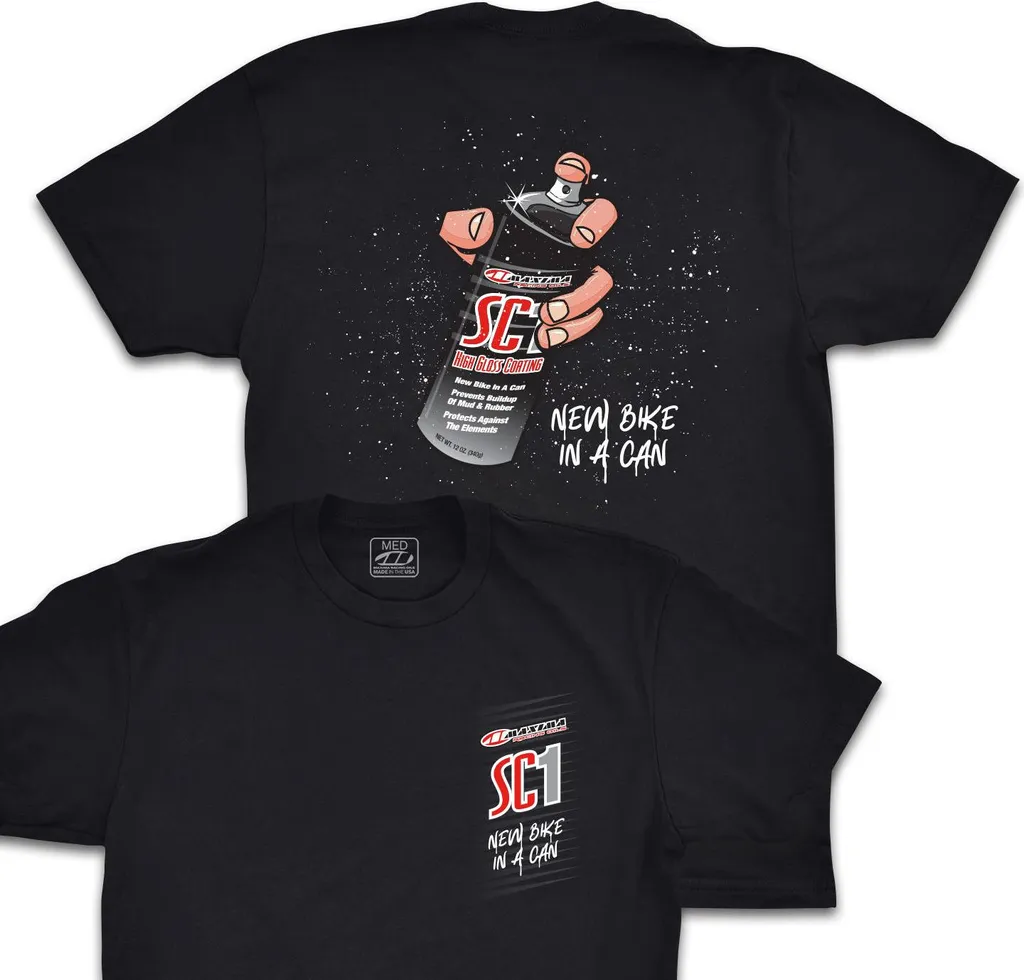 MAXIMA RACING OILS T-Shirt SC1 Graffiti Taille M Noir pour Motard