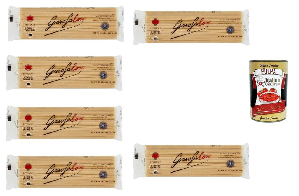 Italian Gourmet Fettucce Nr. 15 Pasta di Gragnano IGP 6 x 500g | Italienische Bandnudeln aus Hartweizengrieß, bronzegeraut | ideal zu Ragù, Pesto...