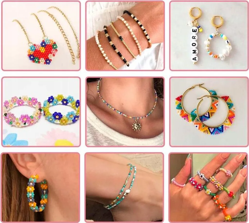 Kit perles bracelets DIY : ensemble de bricolage multicolore haute qualité - 5