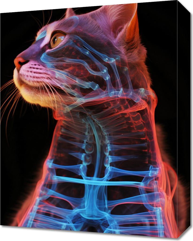 Bild 40x50cm Anatomie der Katze