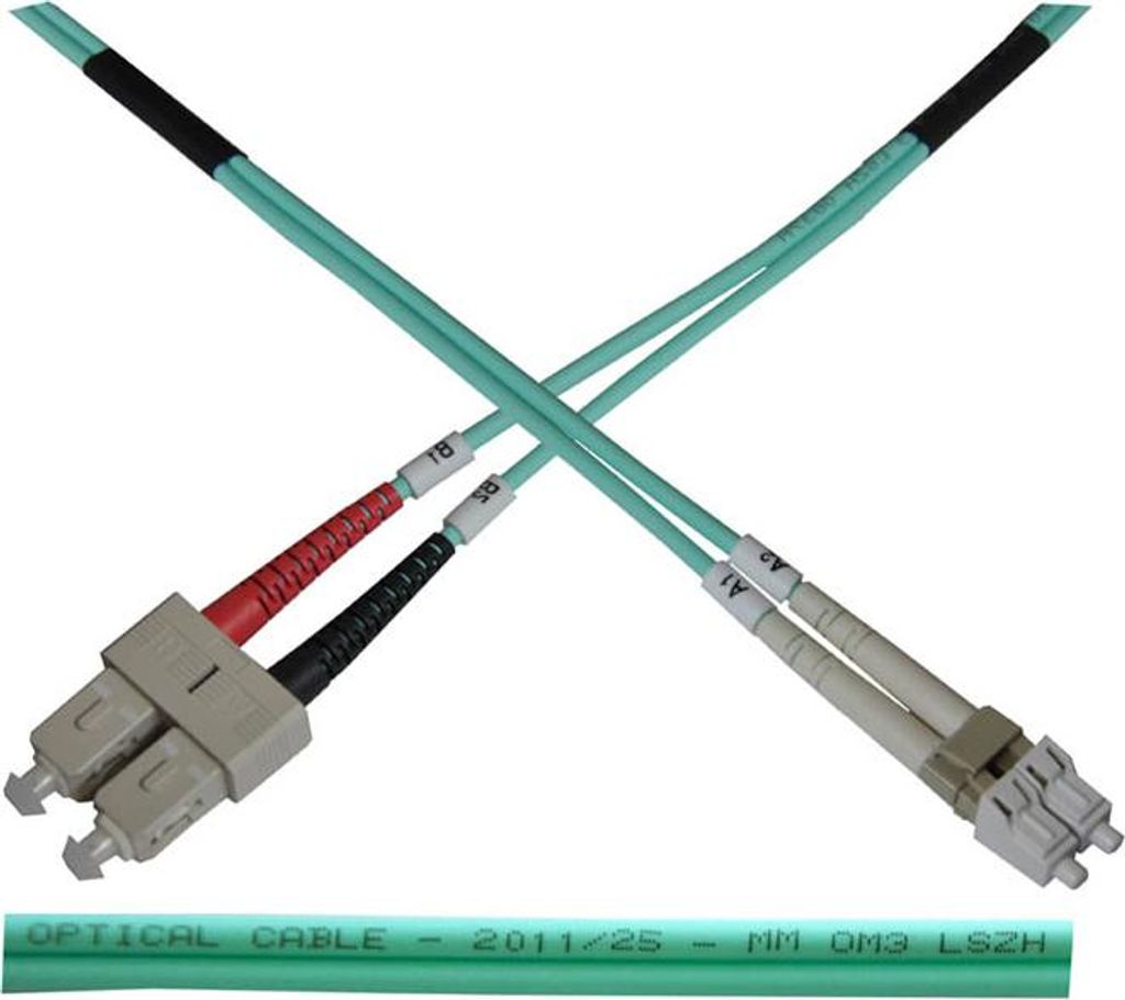 Optisches Patchkabel duplex LC-SC 50/125 MM 3m OM3
