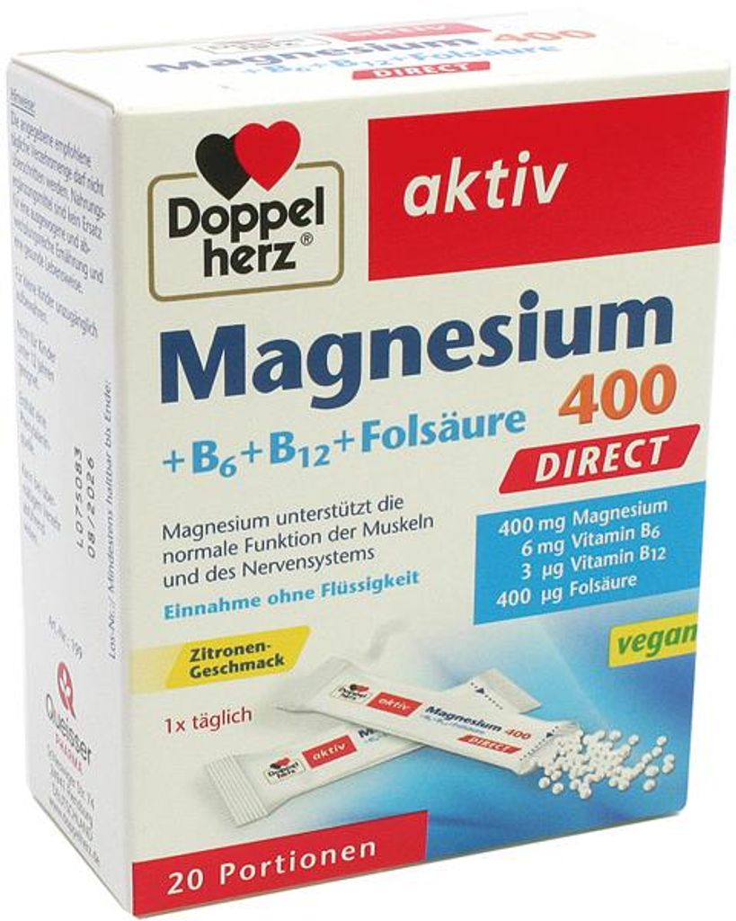 Doppelherz | Magnésium actif 400 | 20 portions Image du produit 