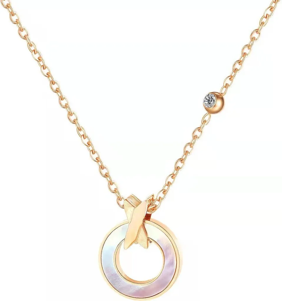 Collana Cornelia in Oro/Rosa - Eleganza e Comfort per Pelle Sensibile KP15292