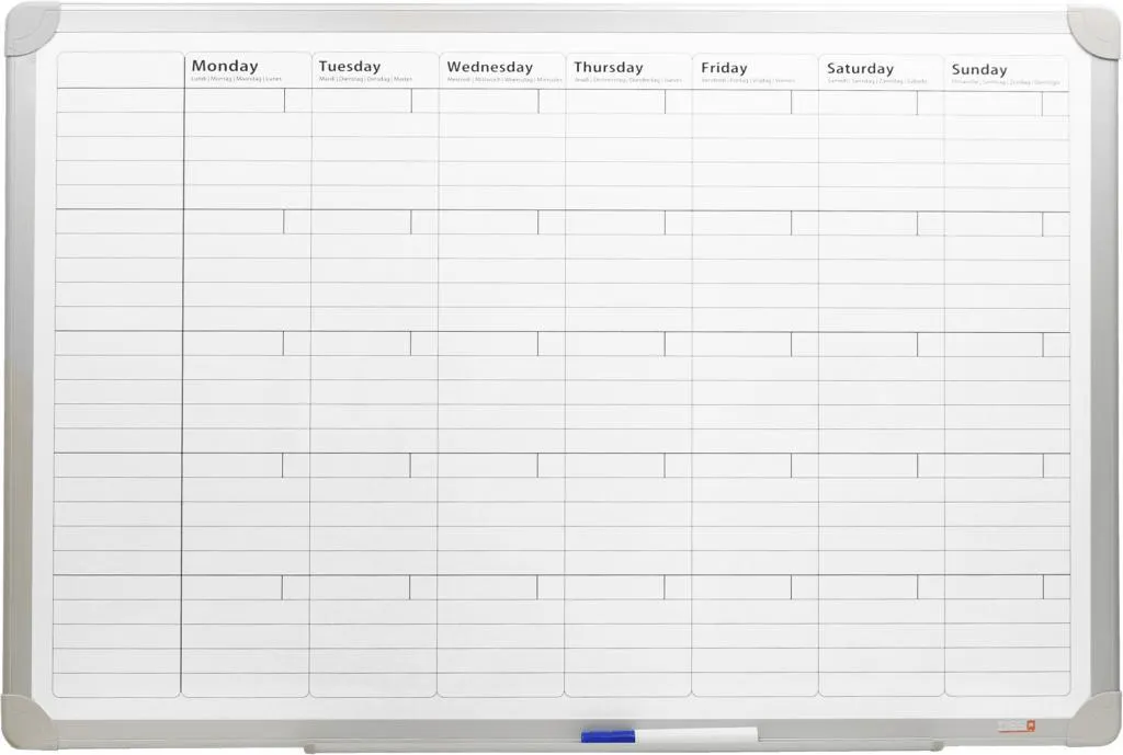 DESQ 4122 Monthly Planning Board - Alluminio 60x90 cm Magnetica