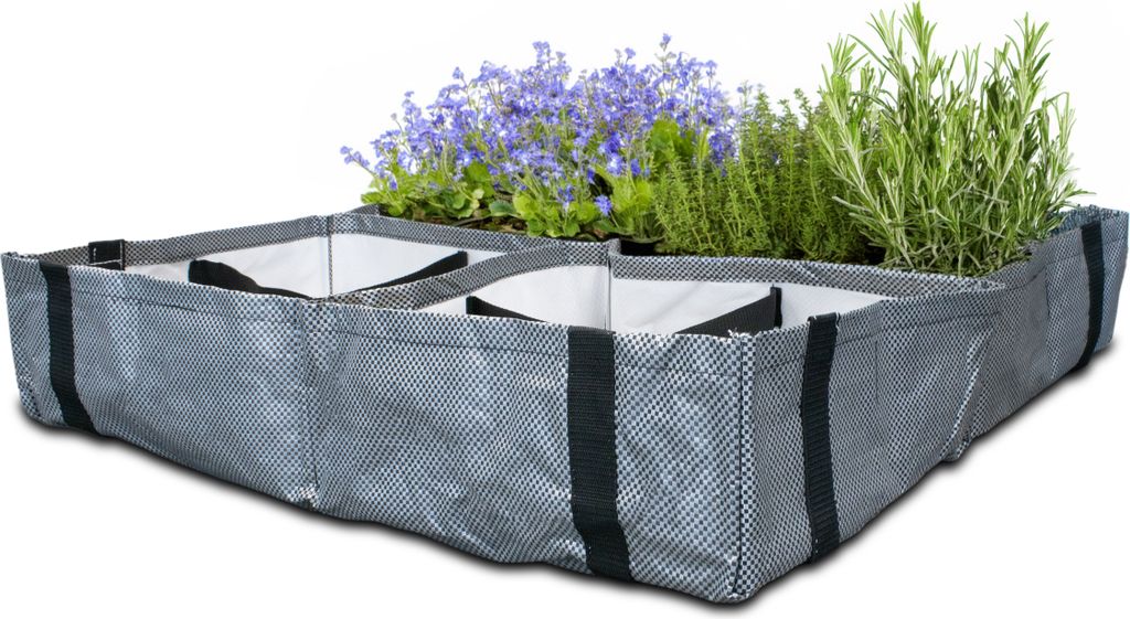 XXL Pflanzentasche mit 16 Fächern - Blumen Topf 80x80 cm
