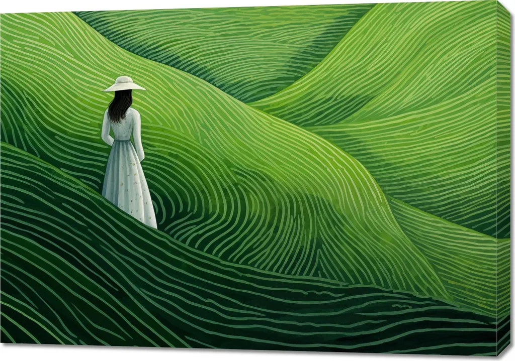Tableau Image 100 x 70 cm Transition à travers des champs infinis