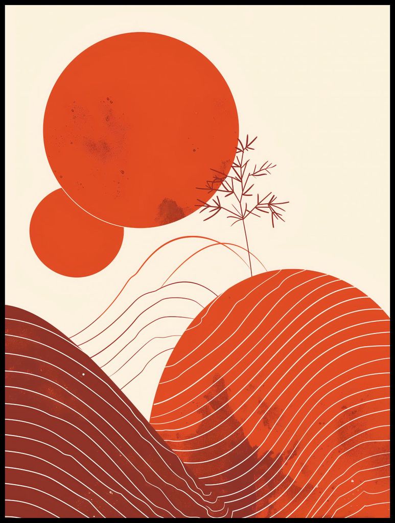 Plakat 75x100cm Wärme des Roten