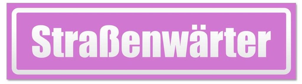 Kiwistar - Autoaufkleber - Flieder - 60 x 16 cm - Straßenwärter invertiert - Hinweis Aufkleber Sticker für Auto, Kfz, Fahrrad, PKW, LKW