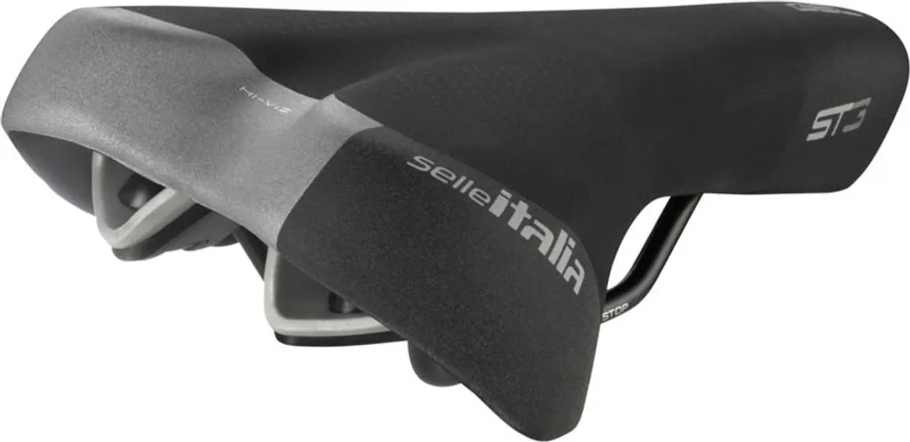 Selle Italia ST 3 S selle noire 160 mm avec technologie Gel et canal