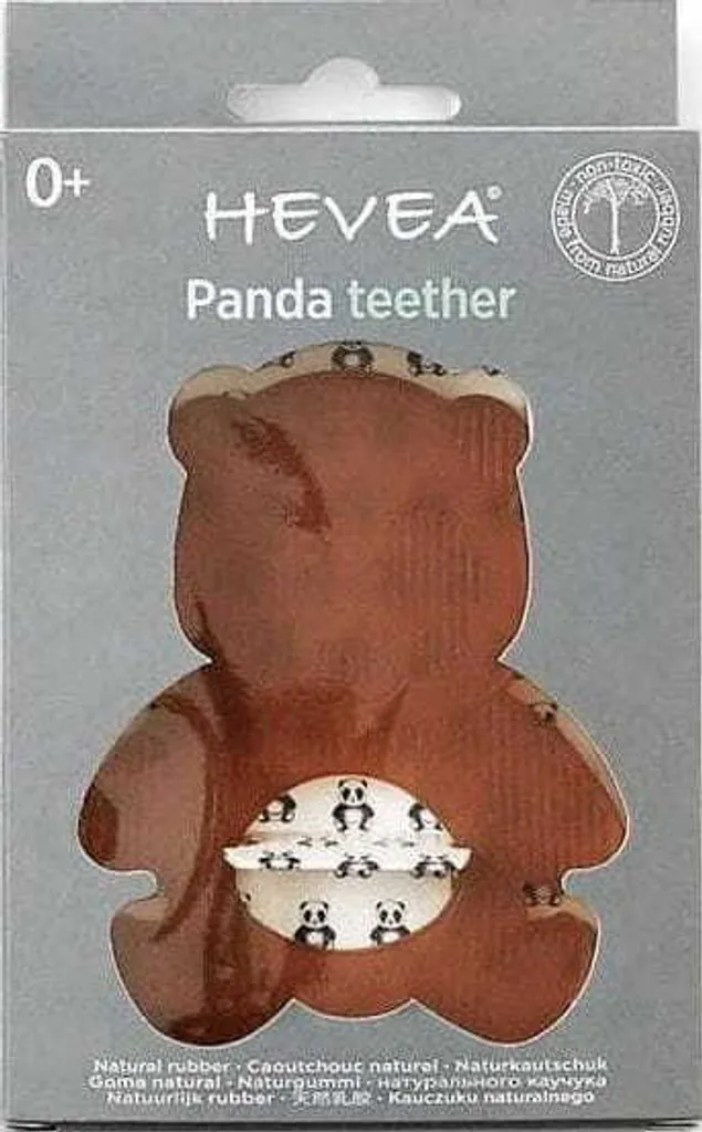 PANDA CRAP PANDA 0 mois de HEVEA - Jouet de Dentition en Caoutchouc