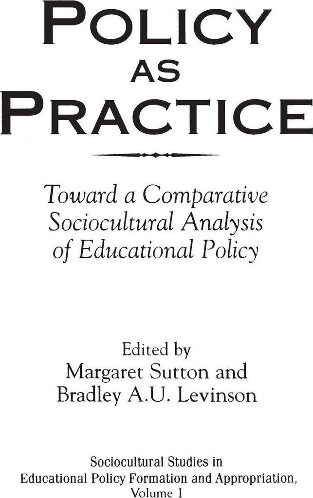 Policy as Practice
