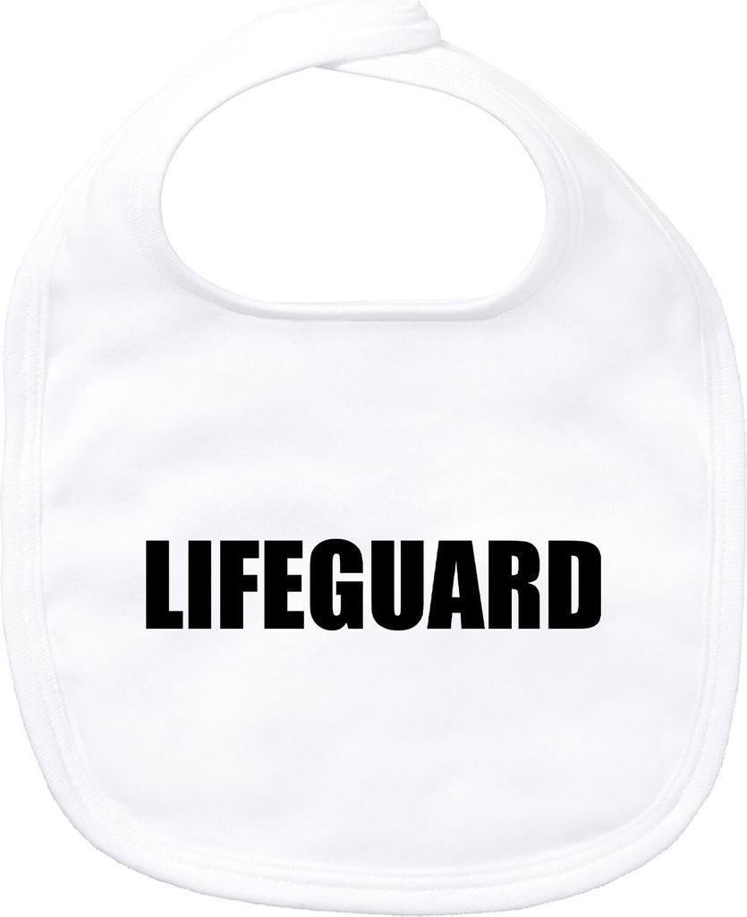 Huuraa Baby Lätzchen Lifeguard Schriftzug Geschenk White Baumwolle Lifeguard Präsent