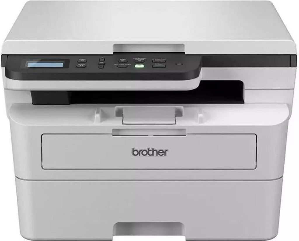 A front view of a Brother multi-function printer.
