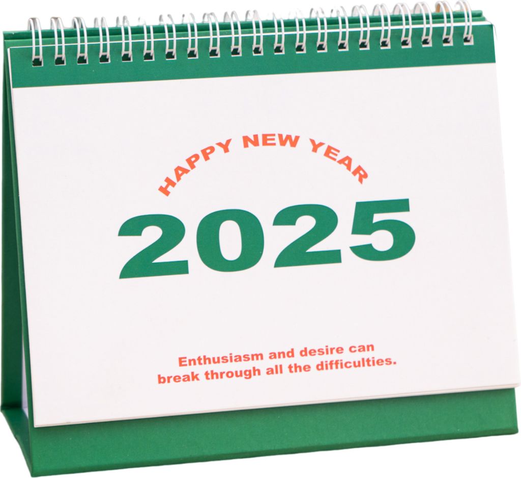 2025 Kleiner Tischkalender, Stehender Flip-Desktop-Kalender, Monatsplaner, Zeitmanagement-Organizer für Zuhause, Büro, Schule, Grün
