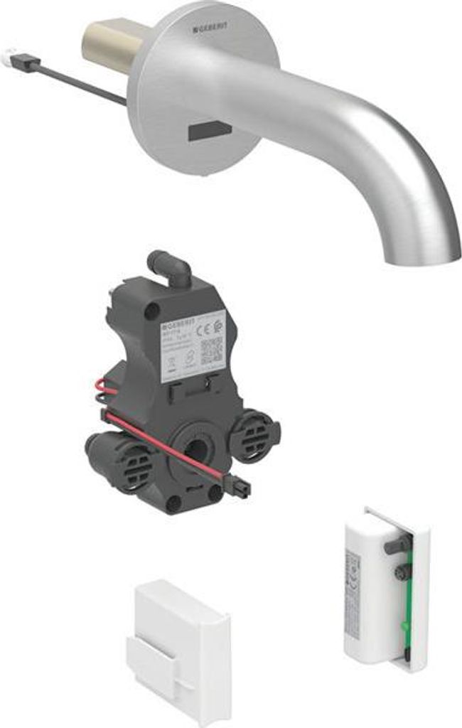 Geberit Piave Waschtischarmatur, Ausladung 170mm, mit Mischer, Generatorbetrieb, für UP-Funktionsbox, 116.266.SN.1