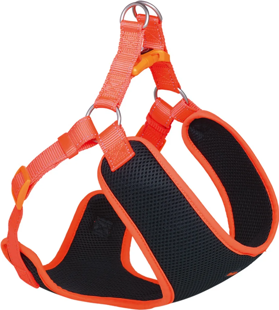 Pettorina Tecnica Nobby Black Mesh L Arancione 10mm Riflettente