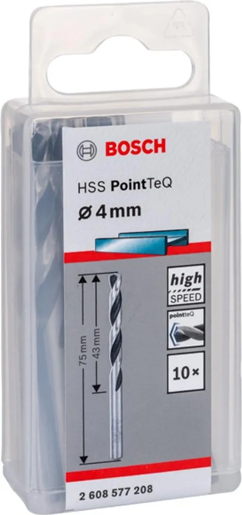 Set 10 Punte Bosch HSS PointTeQ | Alta Velocità DIN 338 per Metalli
