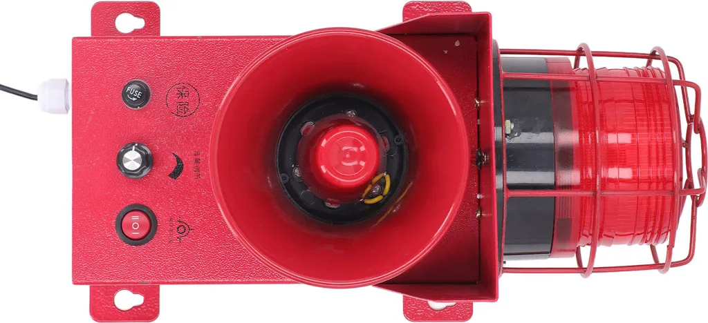 Sirène industrielle étanche 130dB 60W IP65 - Alarme LED Strobe pour Usine
