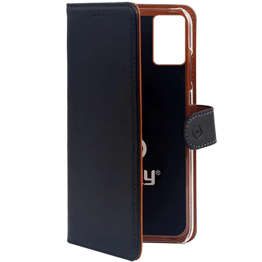 Celly WALLY906 Custodia in Ecopelle Nera per Smartphone 6.1 Pollici