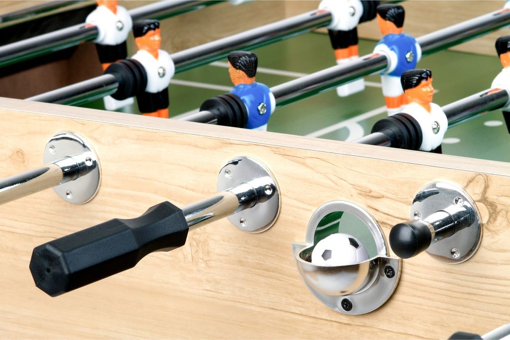 Profi Tischfußball Leeds Kicker Hellbraun Tischkicker Produktbild 5