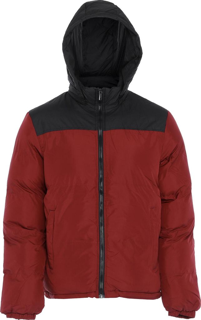 Colina herren wattierte steppjacke - dunklerot, M