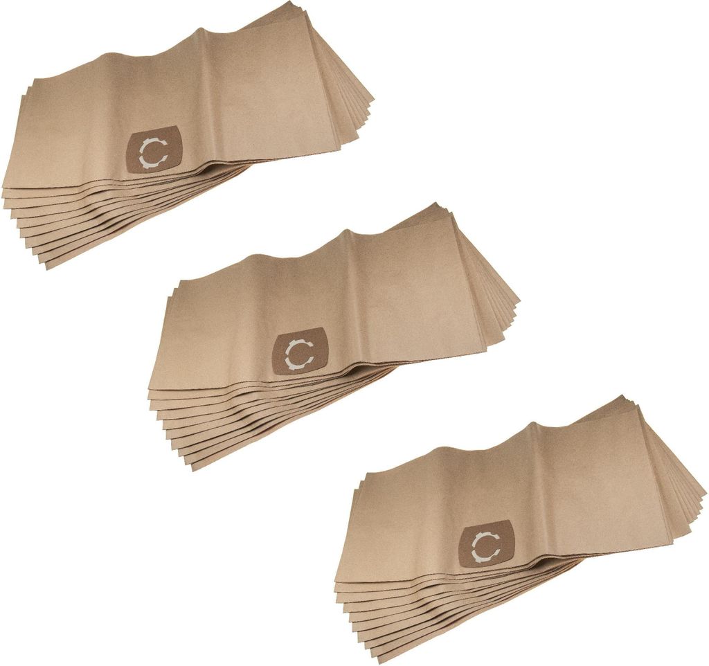 vhbw 30x Staubbeutel kompatibel mit Simpa 30 L Container Staubsauger - 33,3cm x 27,5cm Beige