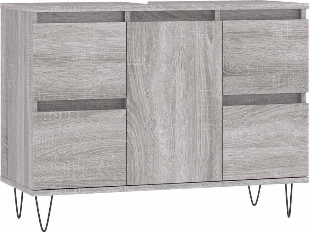 vidaXL Koupelnová skříňka Grey Sonoma 80x33x60 cm Dřevěný Obrázek produktu 