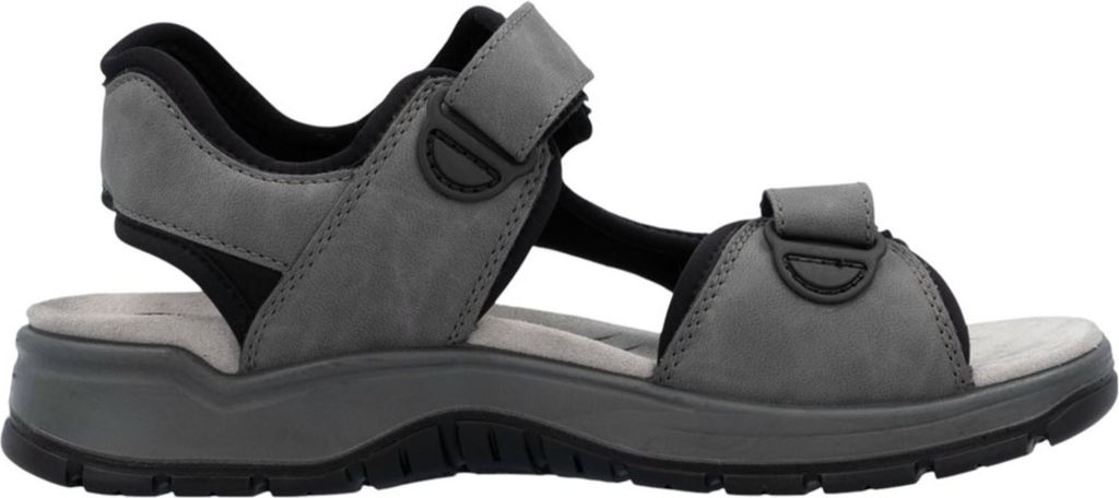 Rieker Tieffußbett Sandaletten in grau, Gr. 45
