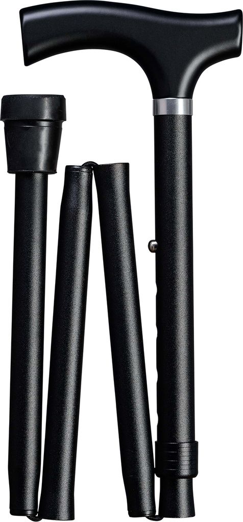 Gastrock Gehstock faltbar – Schwarz – Fritz-Griff – Produktbild 