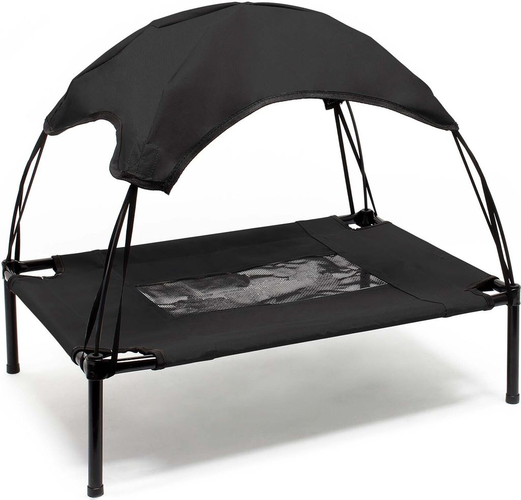 Wiltec pelech pre psov so strieškou čierny 76 x 60 x 16 cm Obrázok produktu 