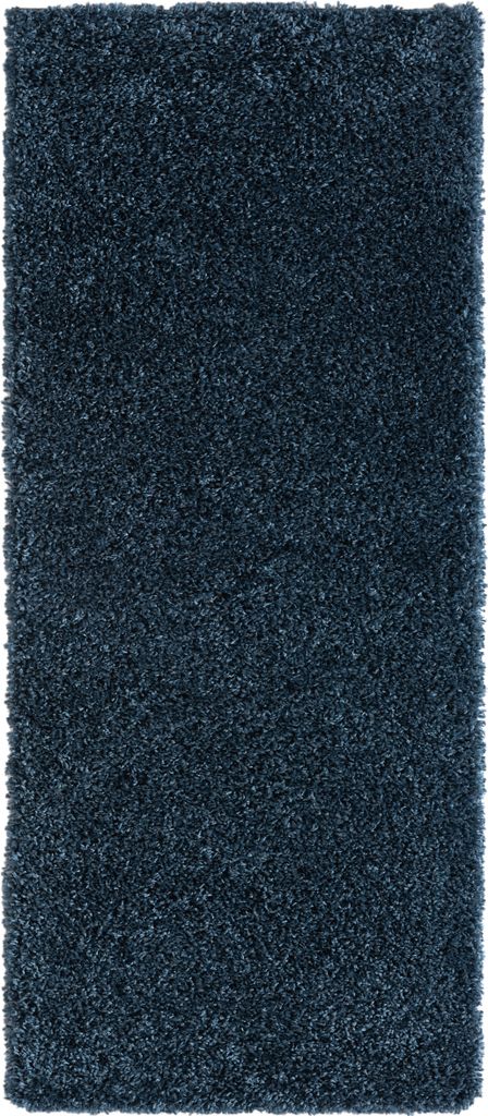 MY-RUG Teppich, Hochflorteppich Shaggy Star, 200x80, blau, leicht glänzend, extra flauschig, Läufer