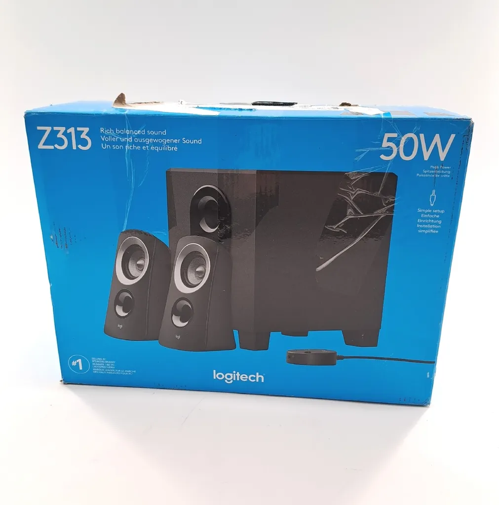 Enceintes PC 2.1 Logitech Z313 Son Multimédia avec Commande Filaire Noir - 23