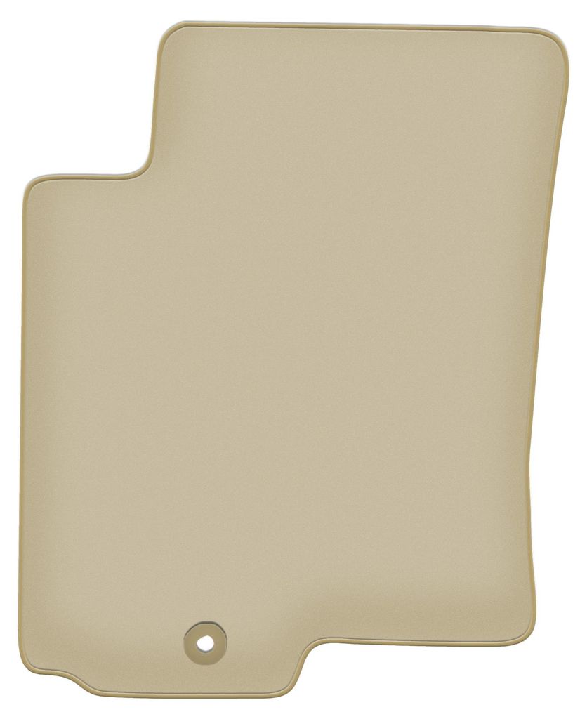 Fahrerfußmatte Velours PREMIUM beige passend für Hyundai Accent MC (2005-2011, Schrägheck, Limousine) – mit Befestigungen – passgenau