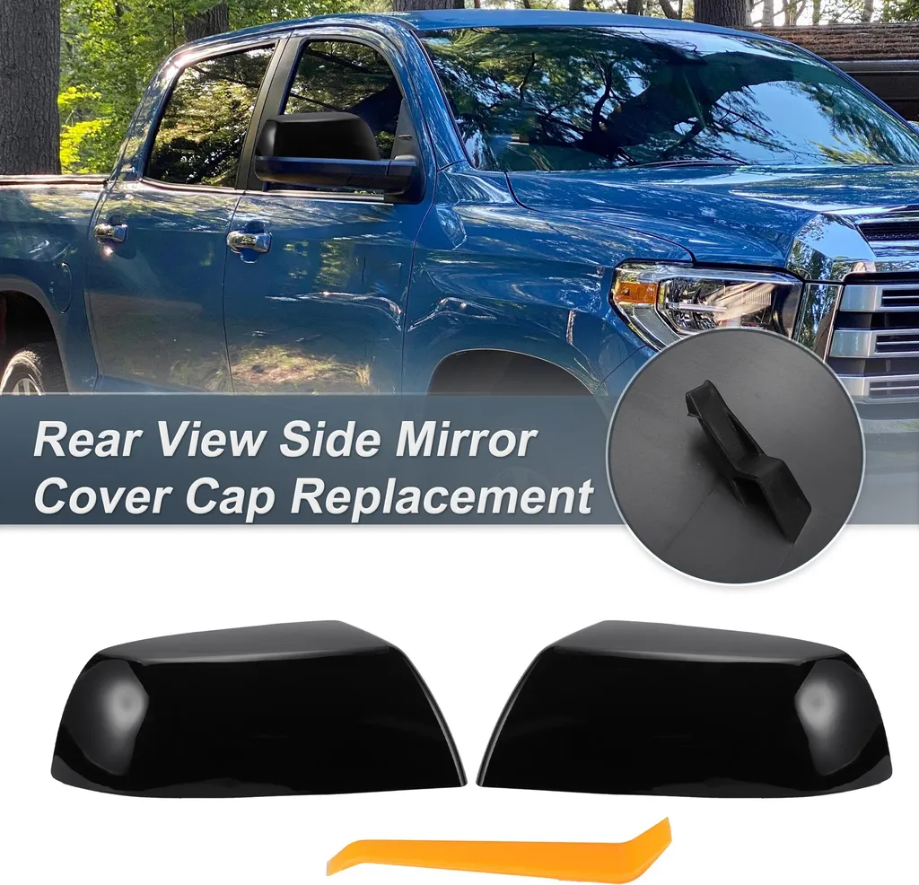 Paire de Couvercles de Rétroviseurs Extérieurs Noir pour Toyota Tundra
