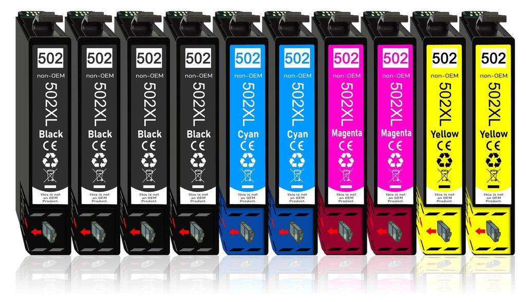 10er Pack Druckerpatronen 502 502XL kompatibel mit Epson Produktbild 