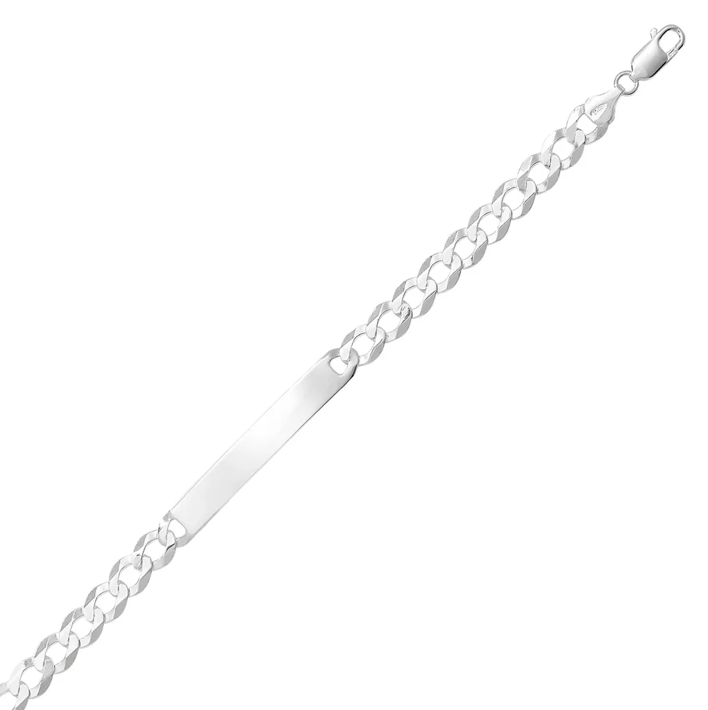Gourmette identité Homme Argent fin 925 - 22cm x 8mm - TRS24794 Argentée