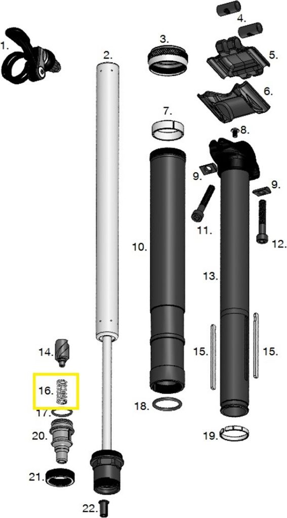 Crankbrothers Highline Actuator Spring Feder